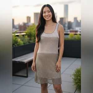 Tommy Bahama Tan Ombre’ Crochet Knit Midi Dress Size S/P